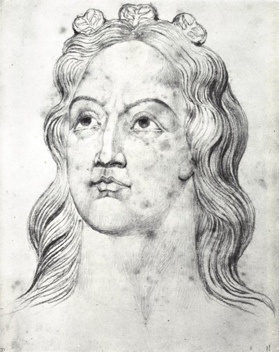 Visionary Head of Queen Eleanor, Wife of Edward I by William Blake